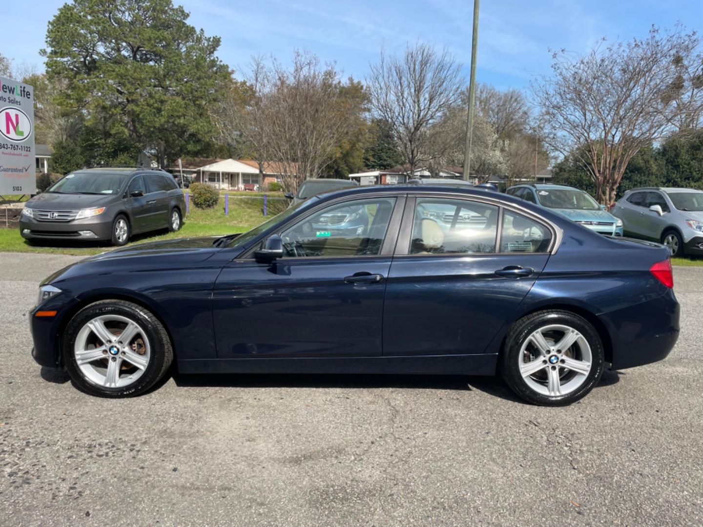 2014 BLUE BMW 3 SERIES 320I XDRIVE (WBA3C3G54EN) with an 2.0L engine, Automatic transmission, located at 5103 Dorchester Rd., Charleston, SC, 29418-5607, (843) 767-1122, 36.245171, -115.228050 - Photo#3